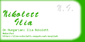 nikolett ilia business card